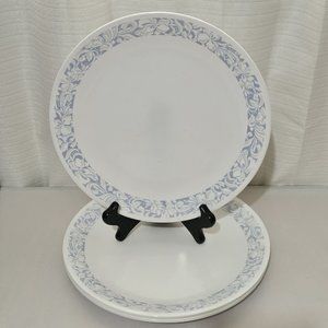5 Corelle Sea and Sand Dinner Plates 10 1/4" light blue beige floral